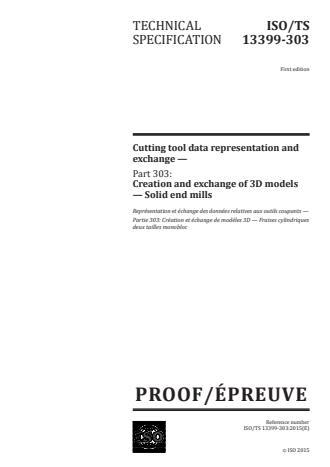 ISO/TS 13399-303:2016 - Cutting tool data representation and exchange
