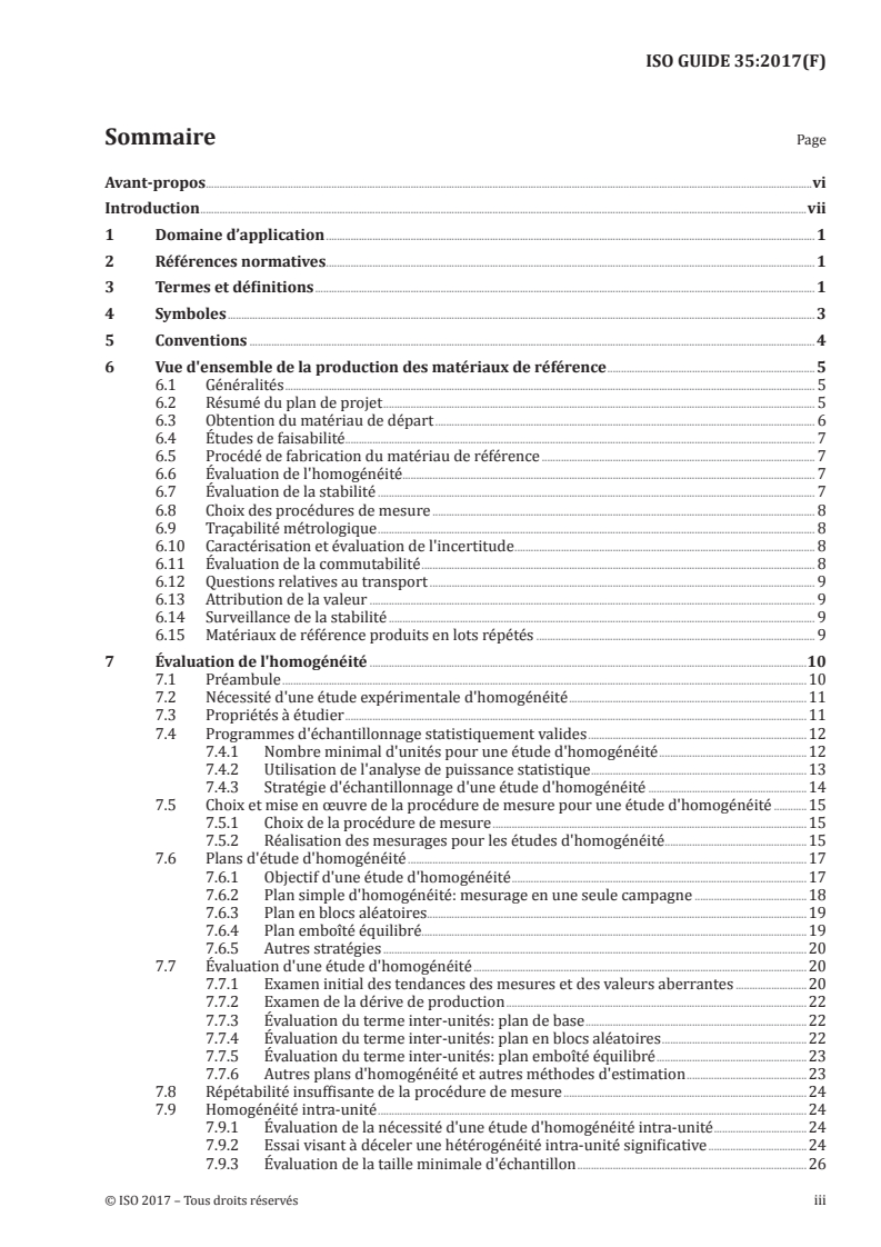 ISO Guide 35:2017 - Matériaux de référence — Lignes directrices pour la caractérisation et l'évaluation de l'homogénéité et la stabilité
Released:2/23/2018
