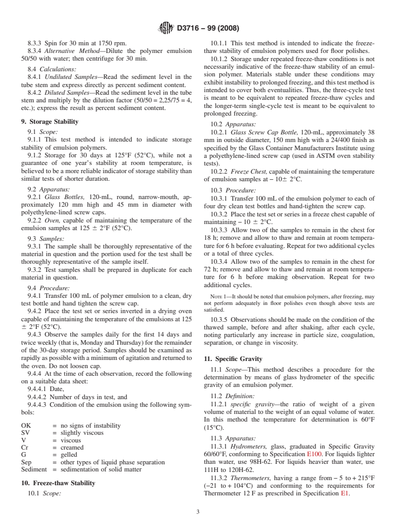 ASTM D3716-99(2008) - Standard Test Methods for  Use of Emulsion Polymers in Floor Polishes