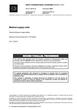 ISO 11197:2016 - Medical supply units