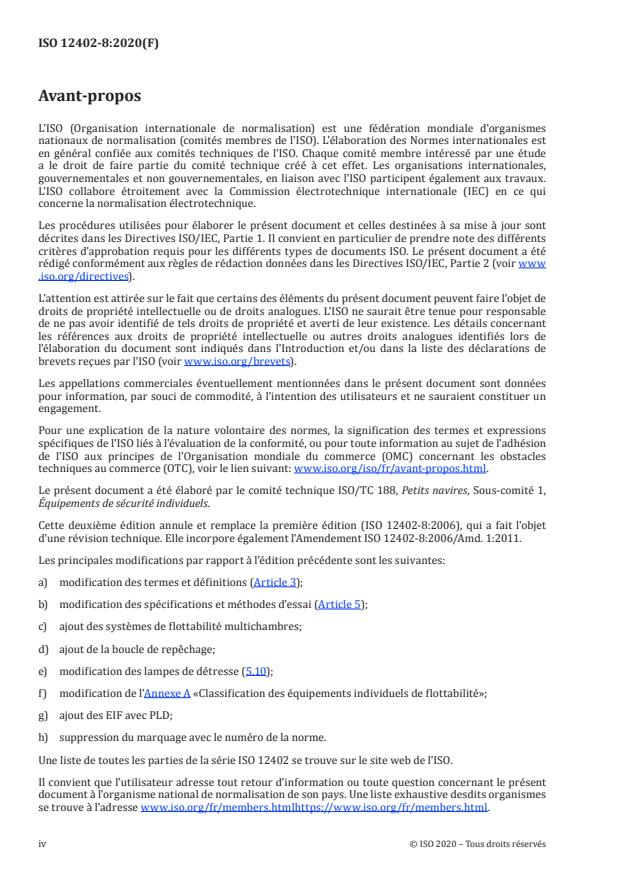 ISO 12402-8:2020 ISO 12402-8:2020 - Équipements individuels de flottabilité - Page 4 preview