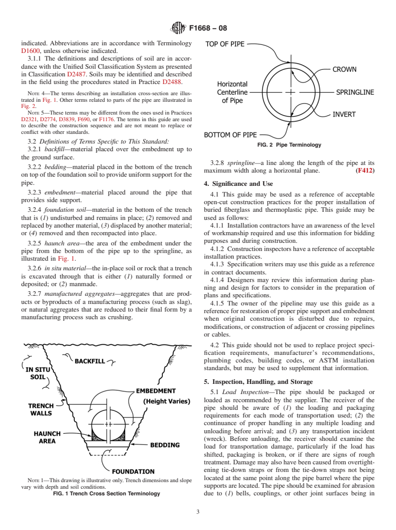 ASTM F1668-08 - Standard Guide for Construction Procedures for Buried Plastic Pipe