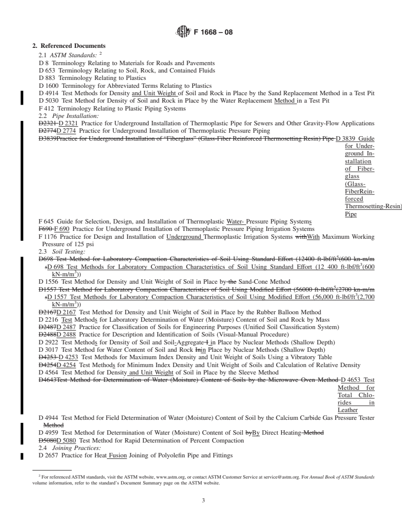 REDLINE ASTM F1668-08 - Standard Guide for Construction Procedures for Buried Plastic Pipe