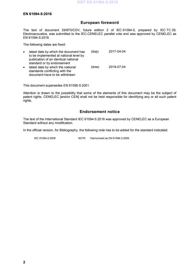 SIST EN 61094-5:2016 SIST EN 61094-5:2016 - Page 4 preview