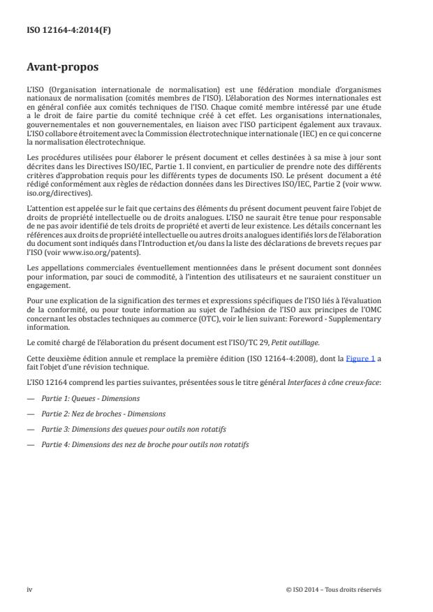 ISO 12164-4:2014 ISO 12164-4:2014 - Interfaces a cône creux-face - Page 4 preview