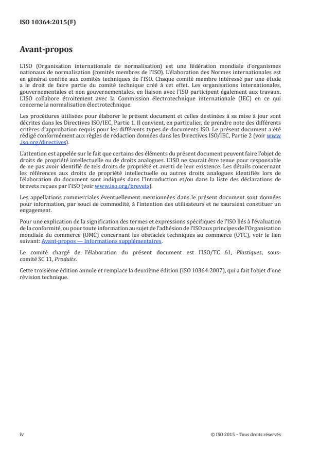 ISO 10364:2015 ISO 10364:2015 - Adhésifs structuraux -- Détermination de la vie en pot (durée d'utilisation) des adhésifs multicomposants - Page 4 preview
