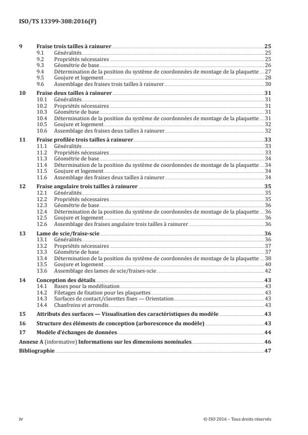 ISO/TS 13399-308:2016 ISO/TS 13399-308:2016 - Représentation et échange des données relatives aux outils coupants - Page 4 preview