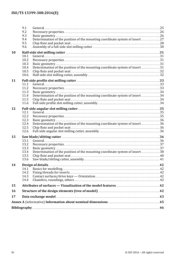 ISO/TS 13399-308:2016 ISO/TS 13399-308:2016 - Cutting tool data representation and exchange - Page 4 preview