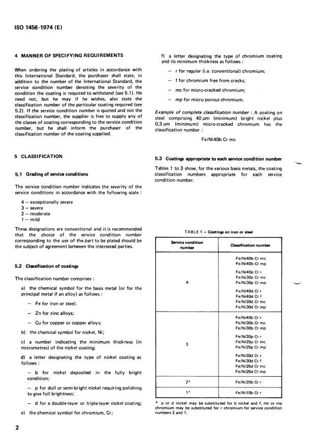 ISO 1456:1974 ISO 1456:1974 - Metallic coatings -- Electroplated coatings of nickel plus chromium - Page 4 preview