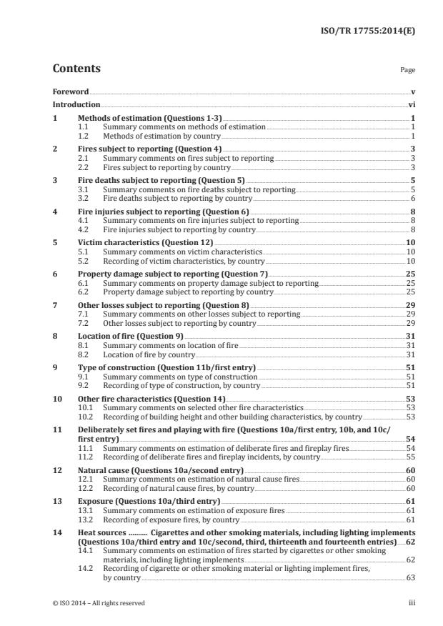 ISO/TR 17755:2014 - Fire safety -- Overview of national fire statistics practices