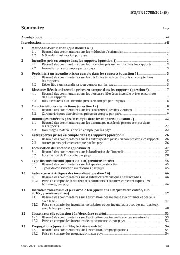 ISO/TR 17755:2014 - Sécurité incendie --  Aperçu général sur les pratiques nationales de collecte des statistiques d'incendies