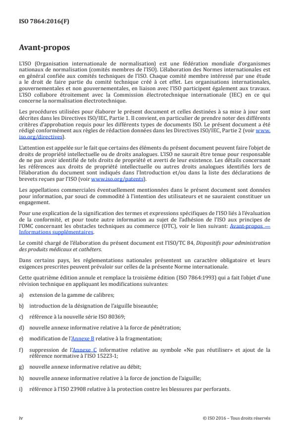 ISO 7864:2016 ISO 7864:2016 - Aiguilles hypodermiques stériles, non réutilisables -- Exigences et méthodes d'essai - Page 4 preview