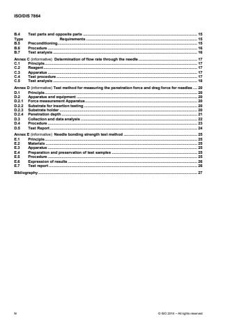 ISO 7864:2016 ISO 7864:2016 - Sterile hypodermic needles for single use -- Requirements and test methods - Page 4 preview