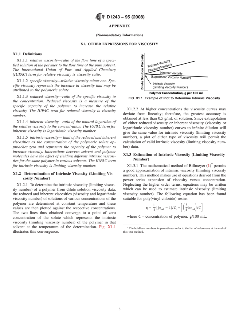 ASTM D1243-95(2008) - Standard Test Method for  Dilute Solution Viscosity of Vinyl Chloride Polymers