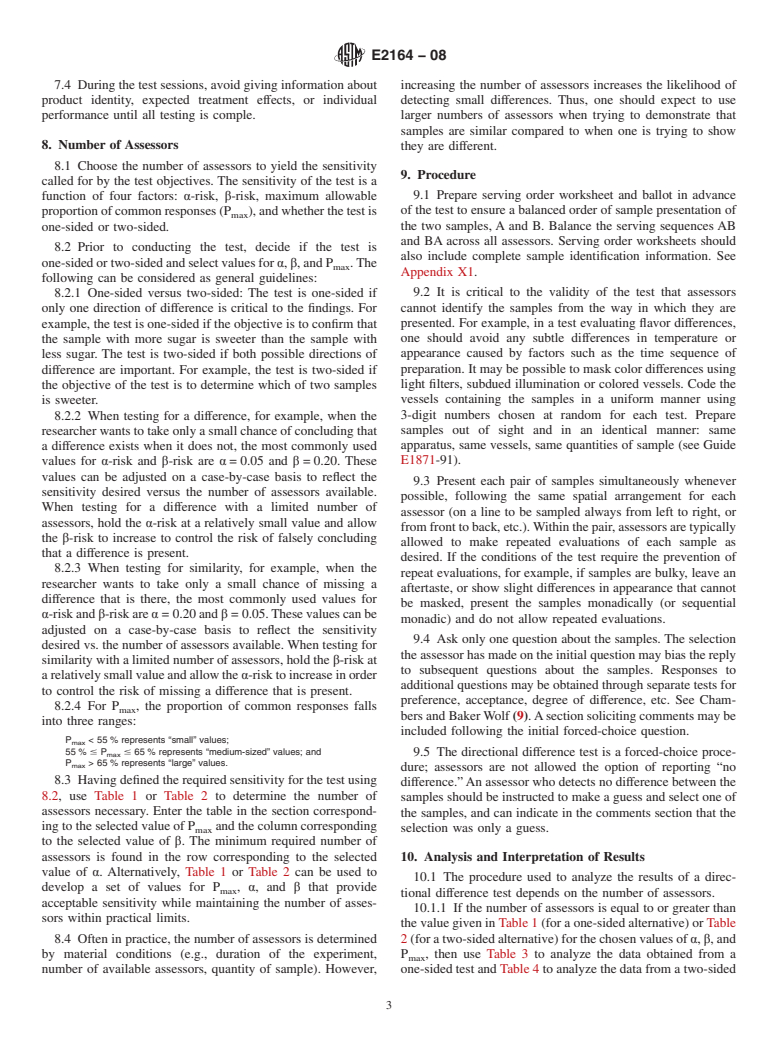 ASTM E2164-08 - Standard Test Method for Directional Difference Test