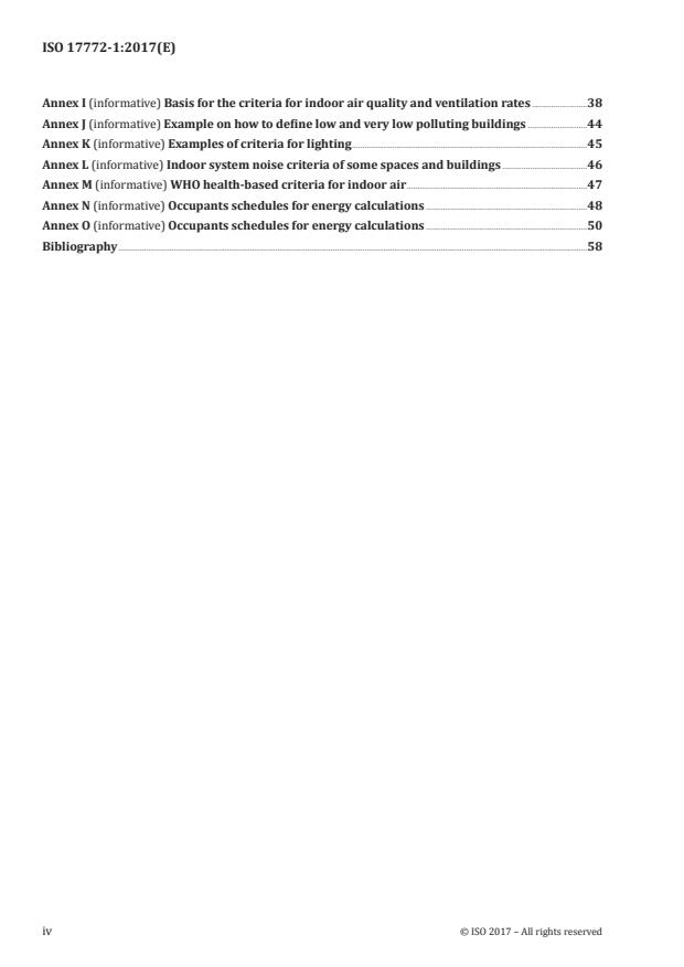 ISO 17772-1:2017 ISO 17772-1:2017 - Energy performance of buildings -- Indoor environmental quality - Page 4 preview