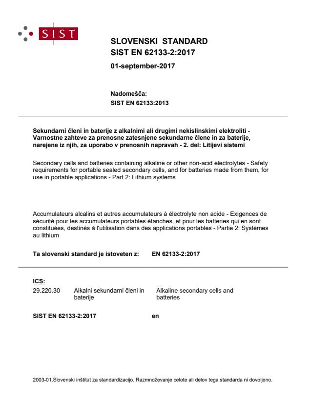 SIST EN 62133-2:2017 - BARVE, natisnjeno za čitalnic (ČB)