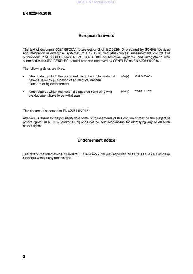 SIST EN 62264-5:2017 SIST EN 62264-5:2017 - BARVE - Page 4 preview