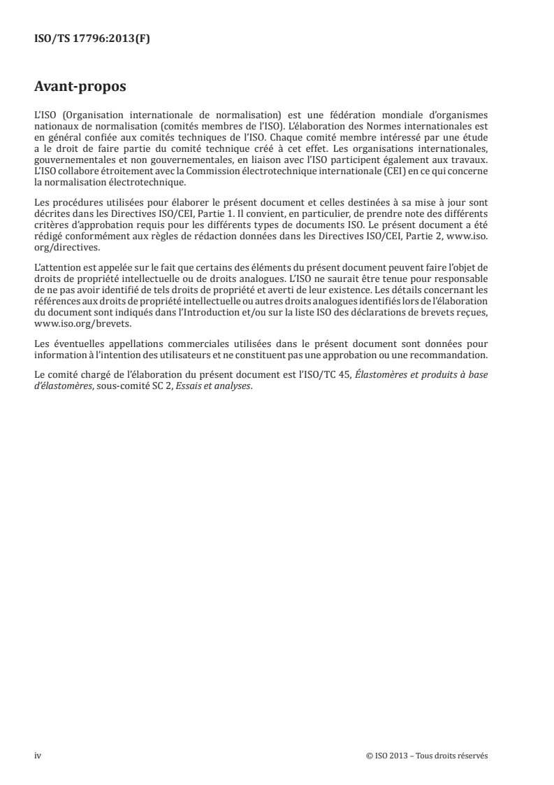 ISO/TS 17796:2013 ISO/TS 17796:2013 - Caoutchouc — Piégeage et identification des composés volatils des fumées de procédés du caoutchouc, par échantillonnage actif sur un sorbant de type poly(oxyde de 2,6-diphénylphénylène), en utilisant une méthode par thermodésorption et chromatographie en phase gazeuse avec détection par spectrométrie de masse
Released:8/12/2013 - Page 4 preview