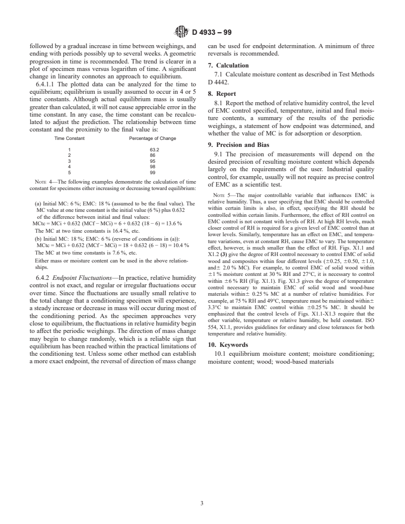 ASTM D4933-99 - Standard Guide for Moisture Conditioning of Wood and Wood-Base Materials