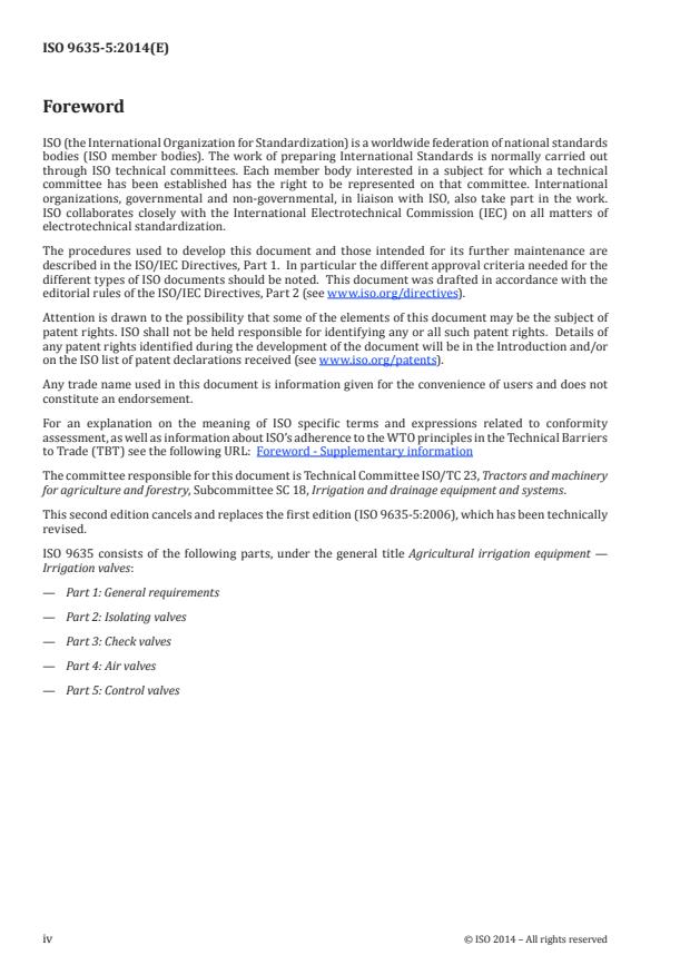 ISO 9635-5:2014 ISO 9635-5:2014 - Agricultural irrigation equipment -- Irrigation valves - Page 4 preview