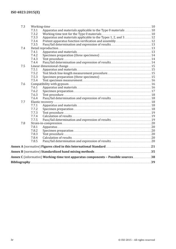 ISO 4823:2015 ISO 4823:2015 - Dentistry -- Elastomeric impression materials - Page 4 preview