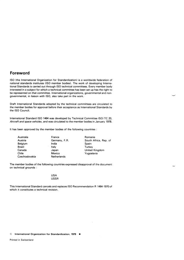 ISO 1464:1979 ISO 1464:1979 - Aircraft -- Clearance dimensions for tripod jacks - Page 2 preview