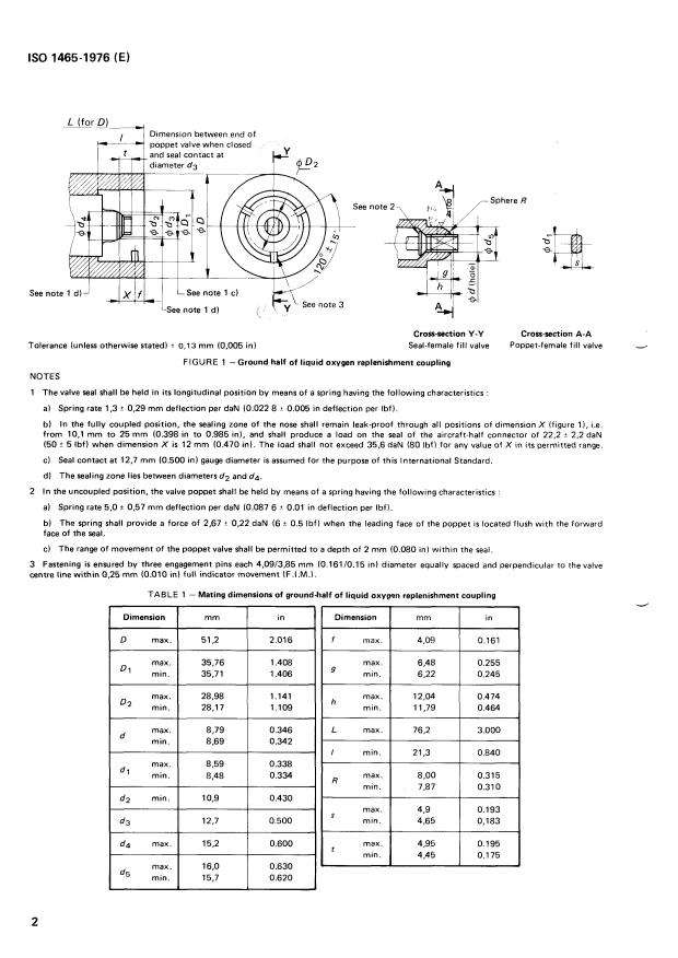 ISO 1465:1976 ISO 1465:1976 - Aircraft -- Liquid oxygen replenishment couplings -- Mating dimensions - Page 4 preview