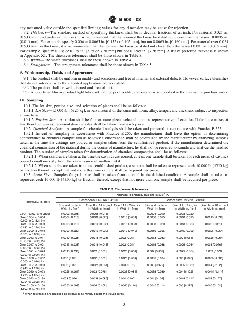 REDLINE ASTM B508-08 - Standard Specification for  Copper Alloy Strip for Flexible Metal Hose