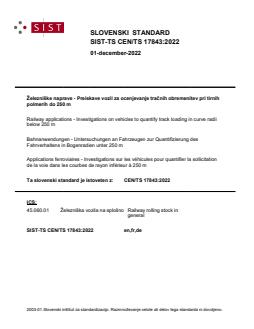 SIST-TS CEN/TS 17843:2022 - BARVE - Page 1 preview