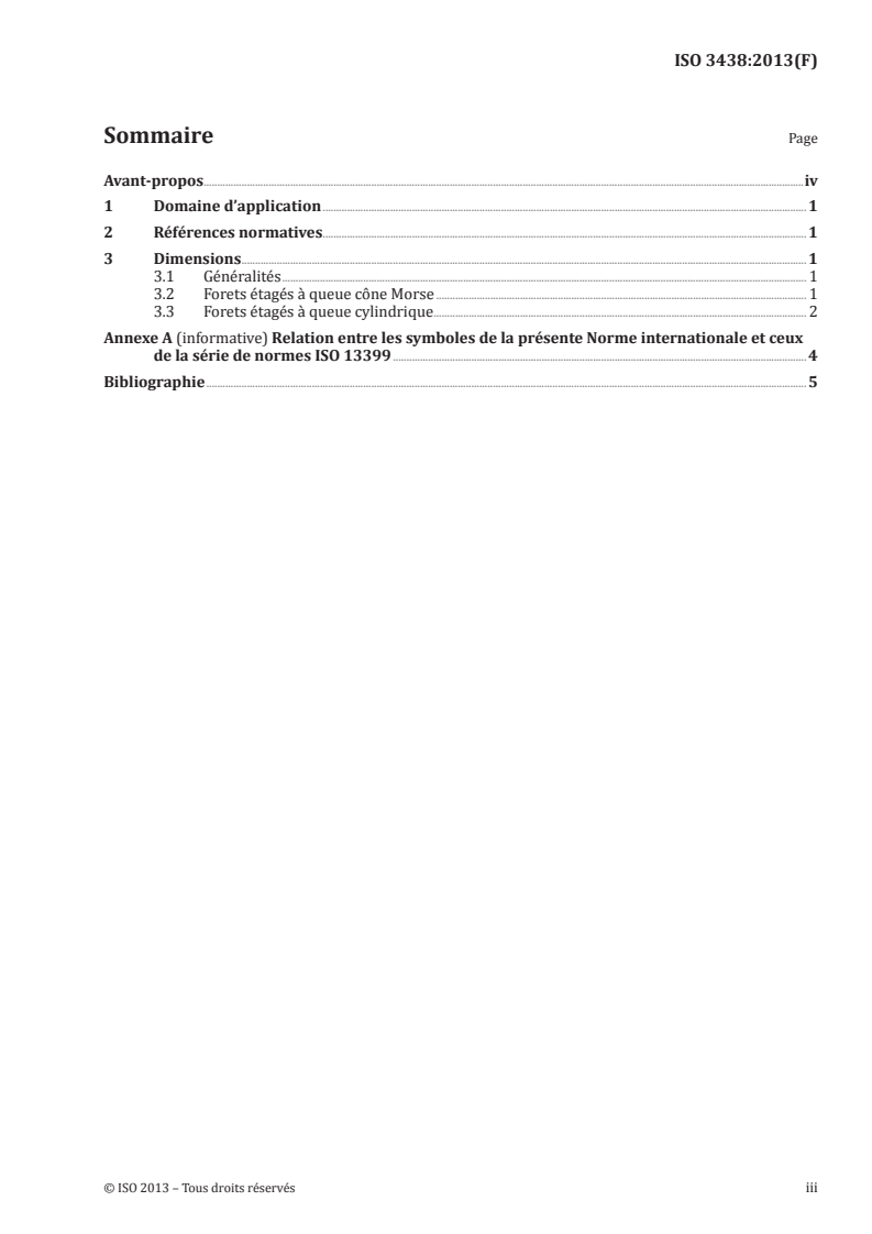 ISO 3438:2013 - Forets étagés pour avant-trous de taraudage
Released:5/2/2013