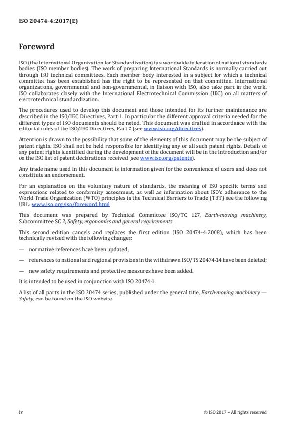 ISO 20474-4:2017 ISO 20474-4:2017 - Earth-moving machinery -- Safety - Page 4 preview