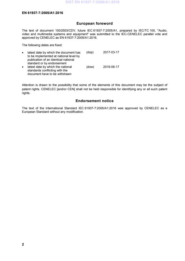 SIST EN 61937-7:2006/A1:2016 SIST EN 61937-7:2006/A1:2016 - Page 4 preview