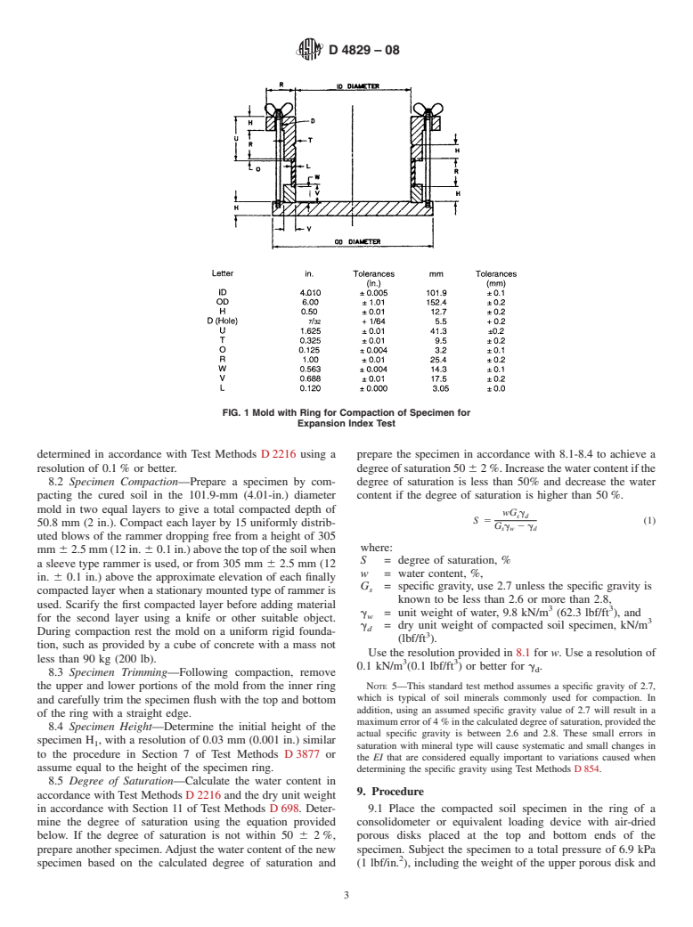 ASTM D4829-08 - Standard Test Method for Expansion Index of Soils