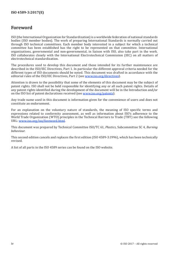 ISO 4589-3:2017 ISO 4589-3:2017 - Plastics -- Determination of burning behaviour by oxygen index - Page 4 preview