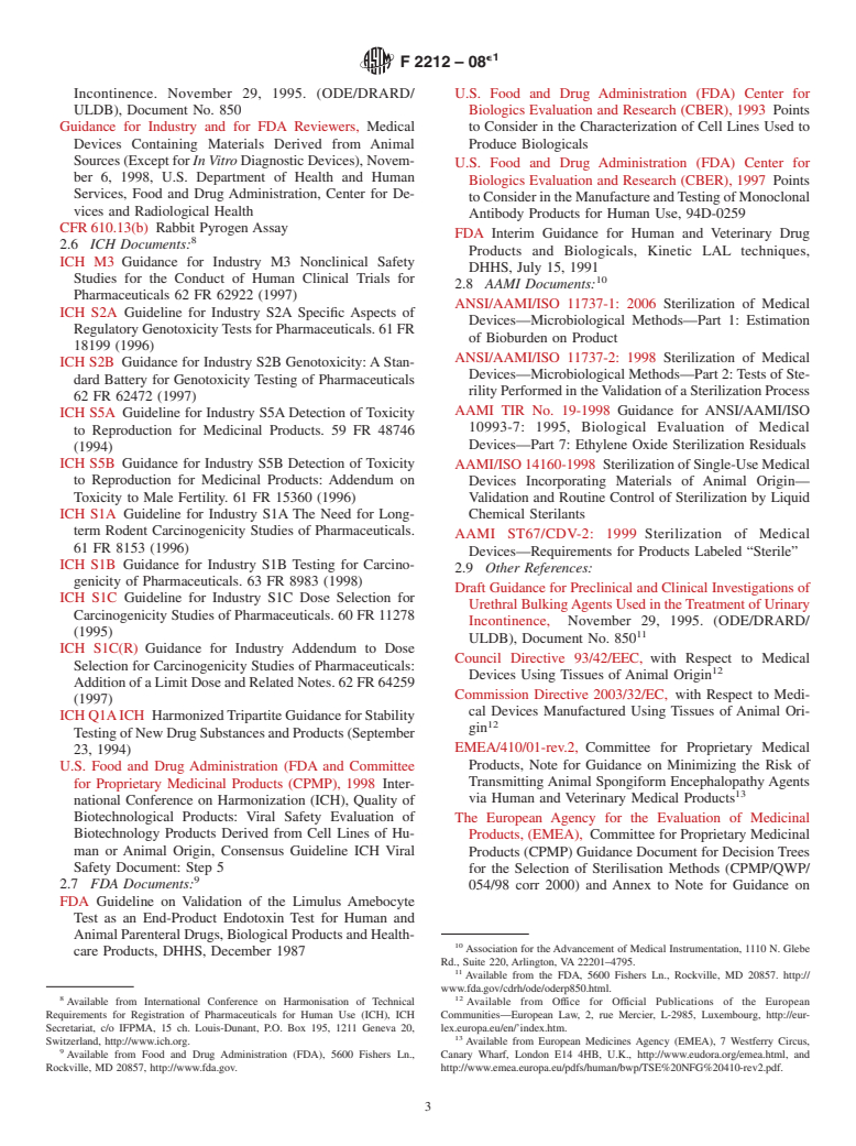 ASTM F2212-08e1 - Standard Guide for Characterization of Type I Collagen as Starting Material for Surgical Implants and Substrates for Tissue Engineered Medical Products (TEMPs)