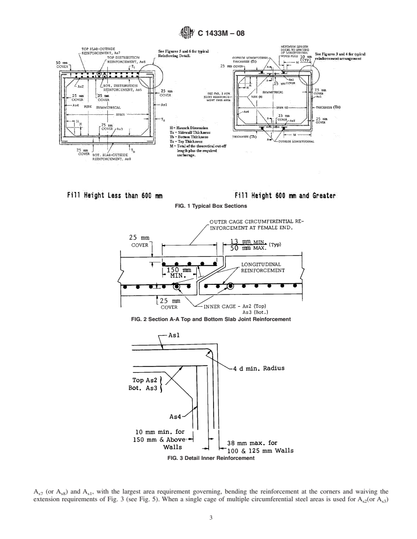 REDLINE ASTM C1433M-08 - Standard Specification for Precast Reinforced Concrete Monolithic Box Sections for Culverts, Storm Drains, and Sewers (Metric)