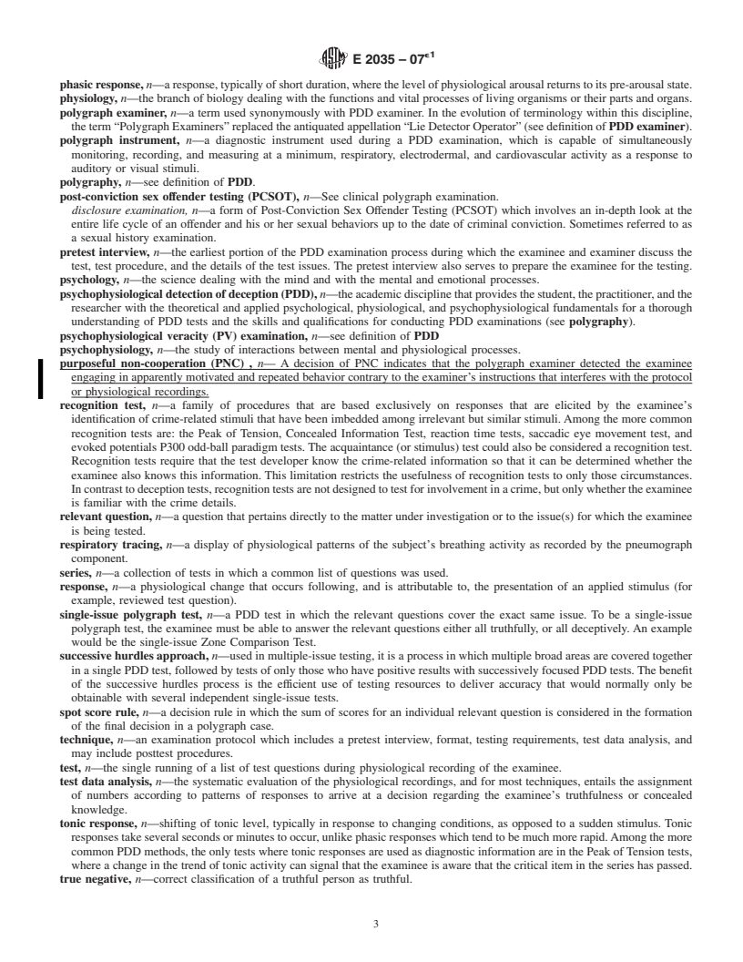 REDLINE ASTM E2035-07e1 - Standard Terminology Relating to Forensic Psychophysiology