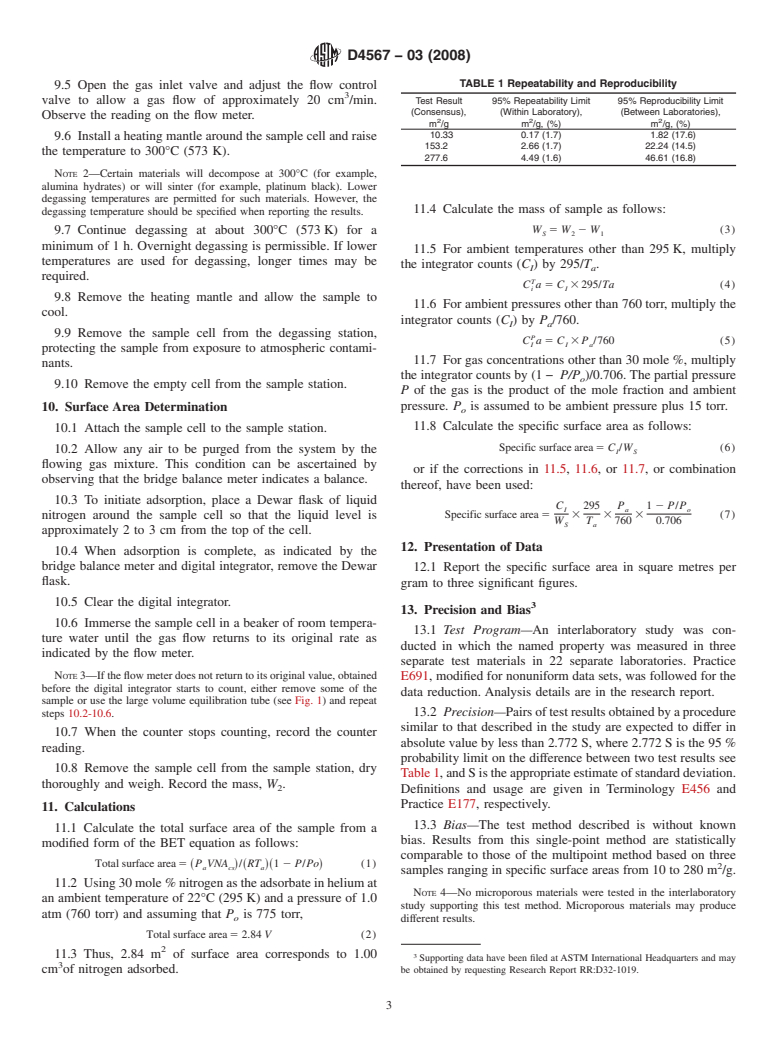 ASTM D4567-03(2008) - Standard Test Method for Single-Point Determination of Specific Surface Area of Catalysts and Catalyst Carriers Using Nitrogen Adsorption by Continuous Flow Method