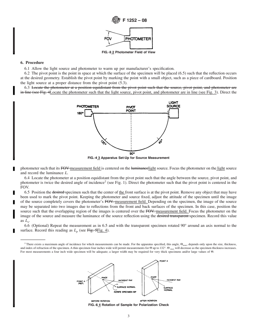 REDLINE ASTM F1252-08 - Standard Test Method for Measuring Optical Reflectivity of Transparent Materials