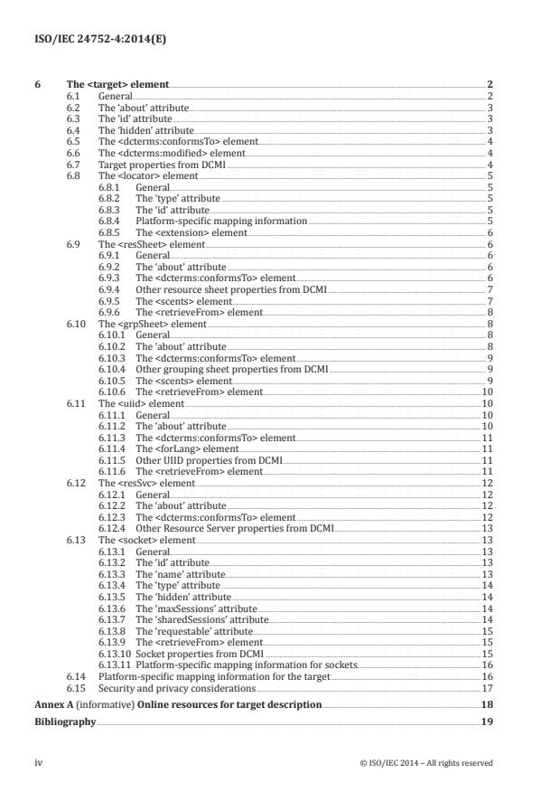 ISO/IEC 24752-4:2014 ISO/IEC 24752-4:2014 - Information technology -- User interfaces -- Universal remote console - Page 4 preview