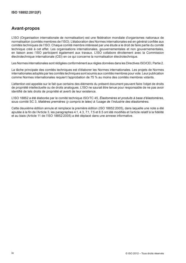ISO 18852:2012 ISO 18852:2012 - Ingrédients de mélange du caoutchouc -- Détermination de la surface par adsorption d'azote (NSA) et de la surface par épaisseur statistique (STSA) par méthode multipoints - Page 4 preview