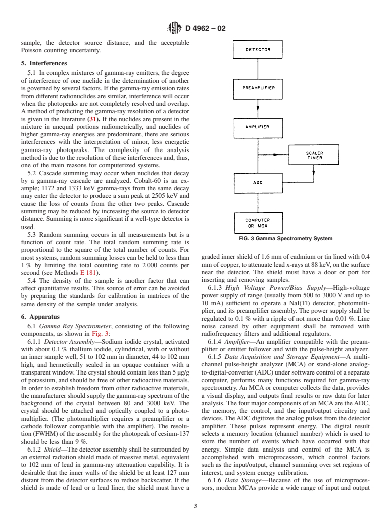 ASTM D4962-02 - Standard Practice for NaI(Tl) Gamma-Ray Spectrometry of Water