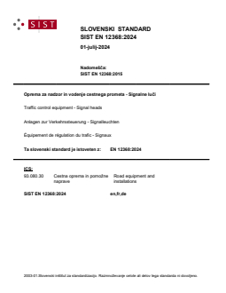 SIST EN 12368:2024 SIST EN 12368:2024 - Page 1 preview