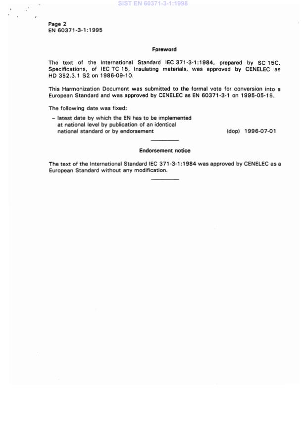 EN 60371-3-1:1995 EN 60371-3-1:1998 - Page 4 preview