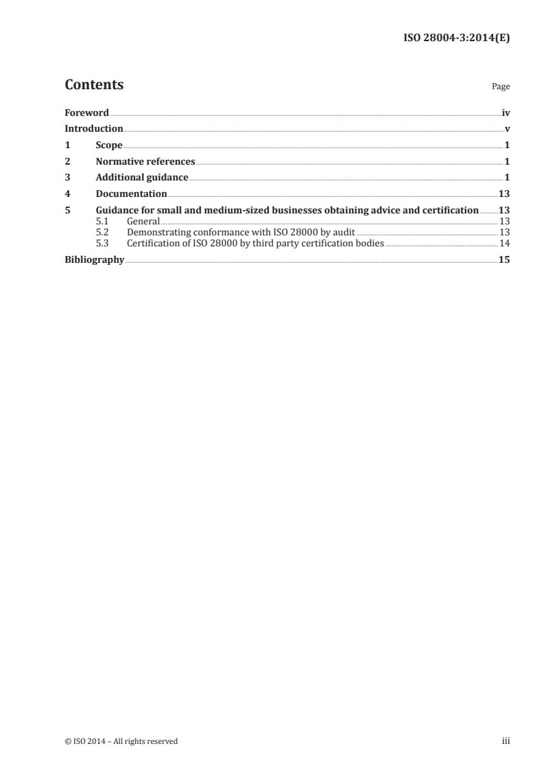 ISO 28004-3:2014 - Security management systems for the supply chain — Guidelines for the implementation of ISO 28000 — Part 3: Additional specific guidance for adopting ISO 28000 for use by medium and small businesses (other than marine ports)
Released:2/4/2014