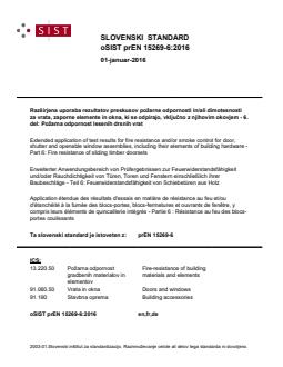 oSIST prEN 15269-6:2016 - Page 1 preview