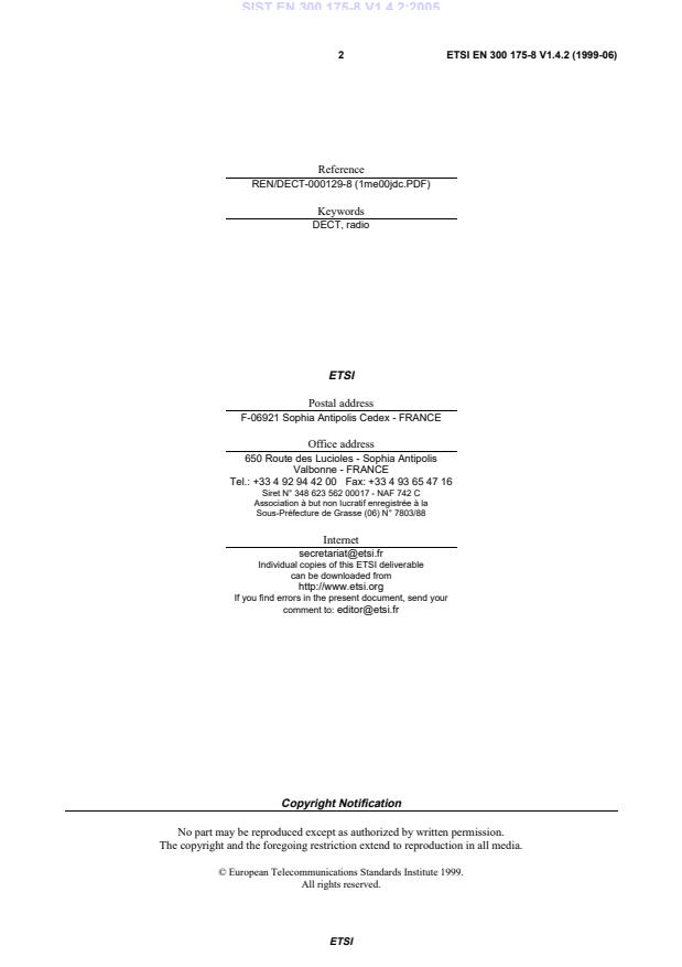 SIST EN 300 175-8 V1.4.2:2005 SIST EN 300 175-8 V1.4.2:2005 - Page 4 preview