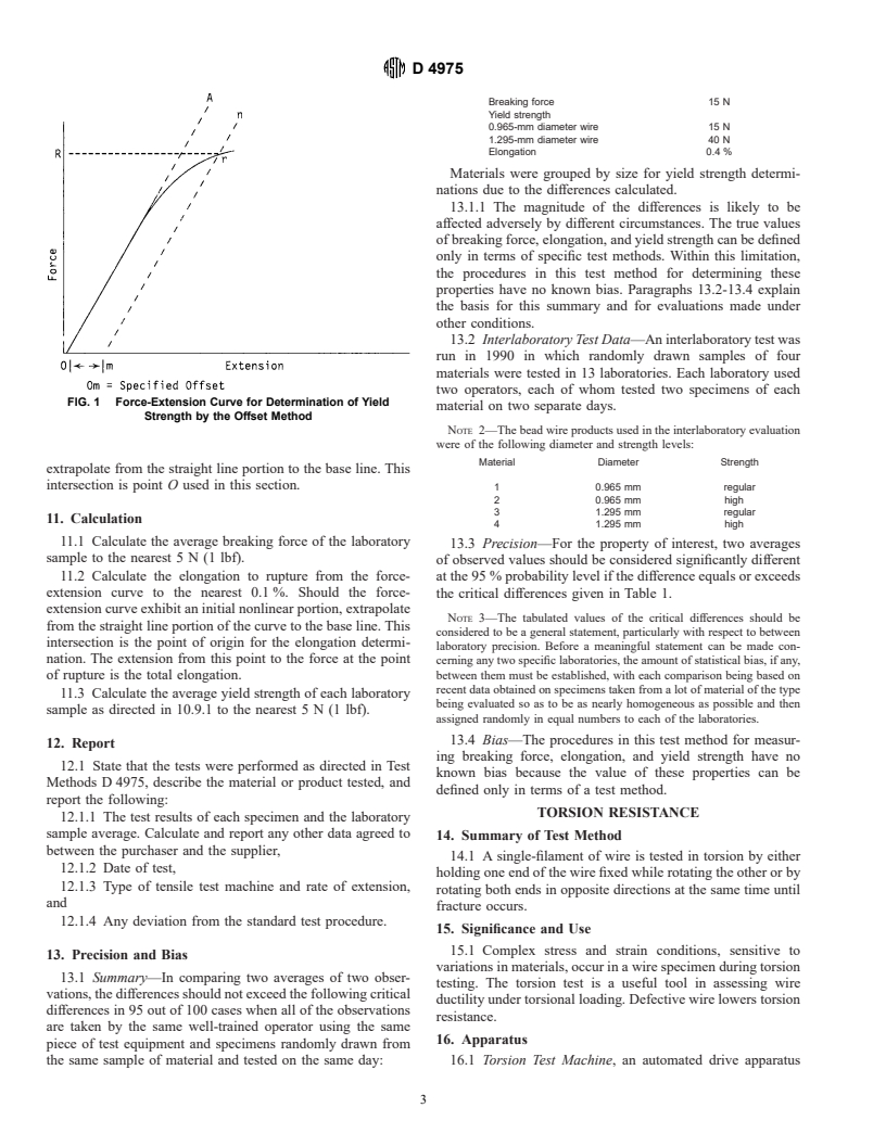 ASTM D4975-96a - Standard Test Methods for Single-Filament Tire Bead Wire Made from Steel