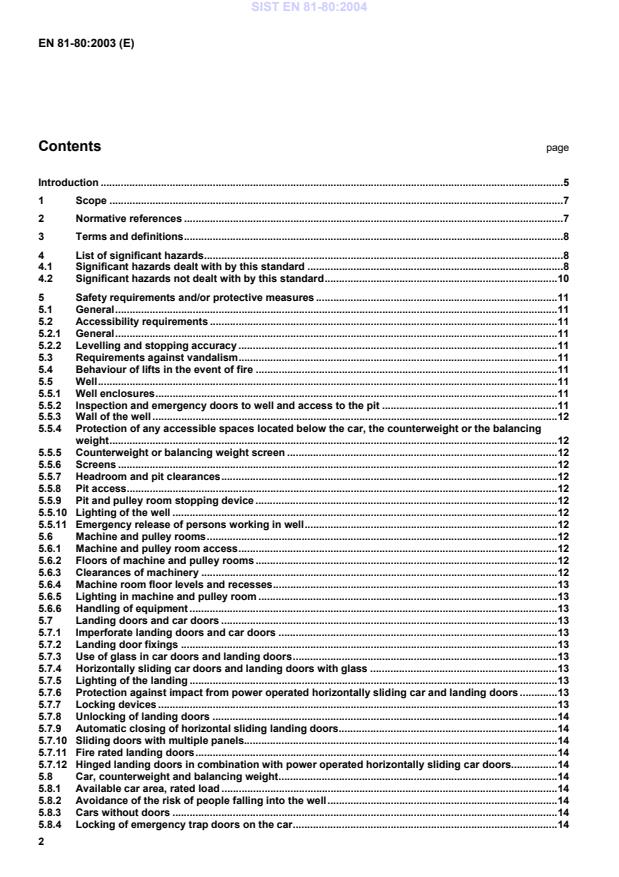 EN 81-80:2003 EN 81-80:2004 - Page 4 preview
